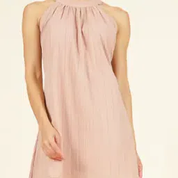 Shein Halter Neck Sleeveless Textured Shift Dress-picture-27