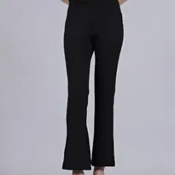Shein Full Length High Rise Boot Fit Trousers-image-7