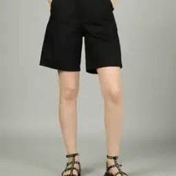 Shein High Rise Pleated Mini City Shorts With Pockets-picture-29
