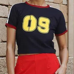 Shein Activewear Fitted Short Sleeves Contrast Trim Numeric Print Top-picture-10