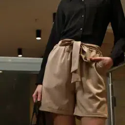 Shein Mini Length Front Tie-Up Shorts-picture-13