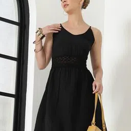Shein Party Mini Length Strappy Sleeves Smocked Back Fit & Flare Dress-picture-30