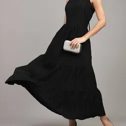 Shein Spaghetti Strap Back Tie-Up Textured Tiered Dress-picture-31