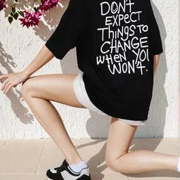 Shein Drop Shoulder Typographic Back Print Crew Tshirt-picture-16