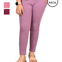 pixie n prince Girls Pack of 3 Leggings with Elasticated Waist image 1