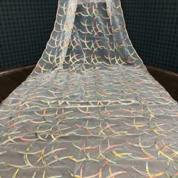 m7t Women Embroidered Dupatta with Contrast Border image 1