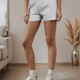 Shein Elasticated Waist Ribbed Mini Shorts-picture-33