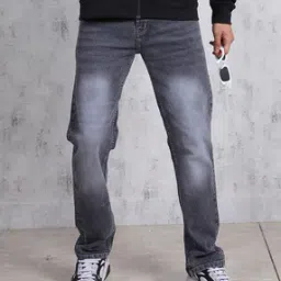 Shein Full Length Fly With Button Closure Mid Wash Jeans-image-84