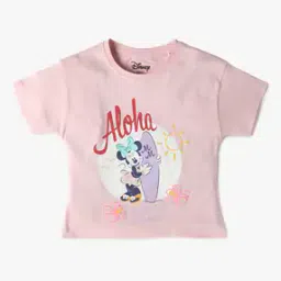 kg frendz Girls Minnie Mouse Print Slim Fit Round-Neck T-Shirt-picture-24