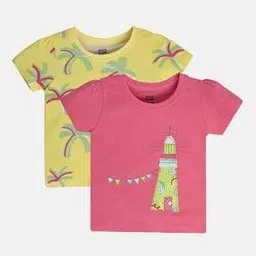 mini klub Girls Pack of 2 Printed Round-Neck Top-picture-35
