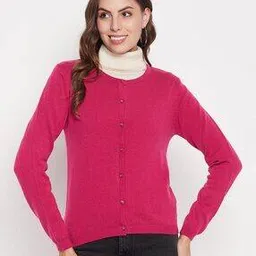 madame Women Button-Front Round-Neck Cardigan-picture-15