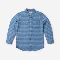 lee cooper Striped Slim Fit Shirt with Flap Pocket-picture-27
