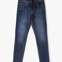 Boys Mid-Wash Tapered Fit Jeans-image-53