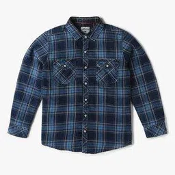Boys Checked Relaxed Fit Shirt-image-10