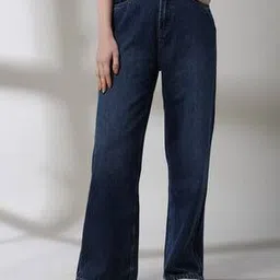 dnmx Women Lightly Washed High-Rise Wide-Leg Jeans-picture-42