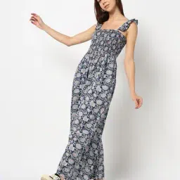 yousta Women Floral Print Strappy Jumpsuit with Insert Pockets image 1