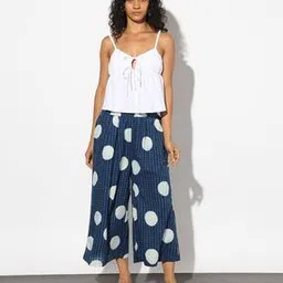 svrnaa by azorte Women Polka Printed Flared Pants-picture-40