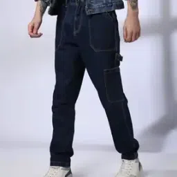 dnmx for trends select Men Light-Wash Slim Fit Cargo Jeans-picture-27