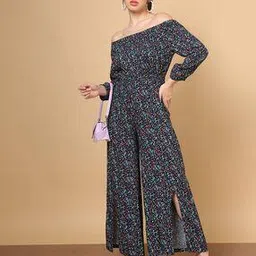 sakura Floral Print Off-Shoulder Jumpsuit-picture-38