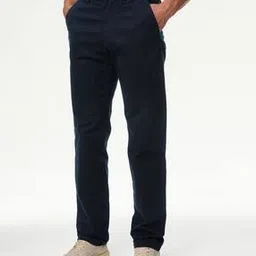 marks & spencer Men Regular Fit Flat-Front Trousers-picture-43