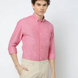 netplay Men Core Oxford Slim Fit Shirt with Patch Pocket-picture-43
