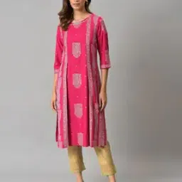 Women Paisley Print Flared Kurta-image-32