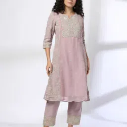 avaasa set Women Embroidered Straight Kurta-picture-37