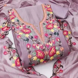 svaraa Women Embroidery Unstitched Dress Material image 1