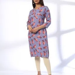 avaasa mix n' match Women Floral Print Straight Kurta-picture-46