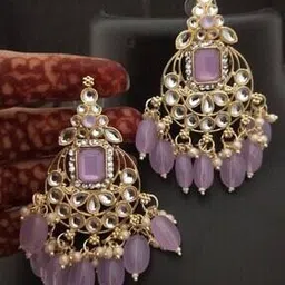 evy Women CZ-Studded Chandbali Earrings-picture-35