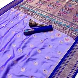 leeli peeri designer Women Paithani Silk Saree with Contrast Border-picture-29