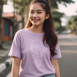 togs & terre Women Graphic Print Oversized Fit Crew-Neck T-Shirt-picture-37