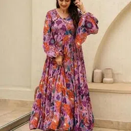whatnot style Women Floral Flared Kurta-picture-11