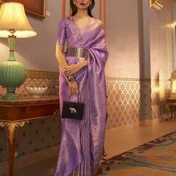 ri-wah Woven Saree with Contrast Zari Border-picture-46