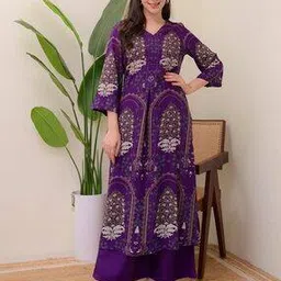 myrie Women Floral Print Straight Kurta-picture-31