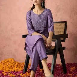 opive fashion hub Women Embriodery Straight Kurta Set-picture-20