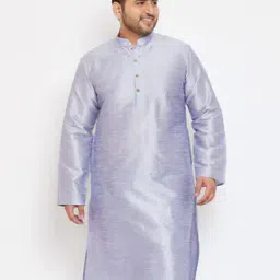 vastramay plus Heathered Mandarin-Collar Kurta-picture-28