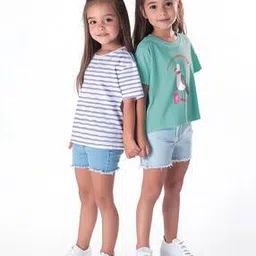 nauti nati Girls Graphic Round- Neck T-shirt-picture-12