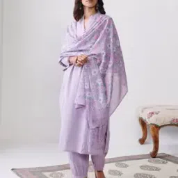 dayaachi Women Embroidered Straight Kurta with Pants & Dupatta-picture-38
