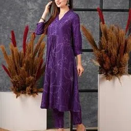 kiana house of fashion Women Floral Print Straight Kurta Set-picture-35