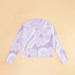 pantaloons junior Girl Floral Print Round-Neck Pullover-picture-40