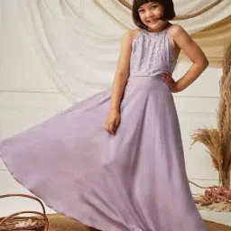 mizuki Girls Embellished Fit and Flare Dress image 1