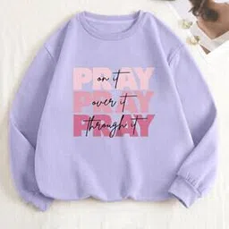Women Typographic Print Sweatshirt with Full Sleeves-image-62