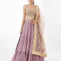 fabpixel Women Embroidered Flared Lehenga Choli Set-picture-29