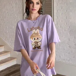 buda jeans co Women Graphic Print Oversized Fit T-Shirt image 1