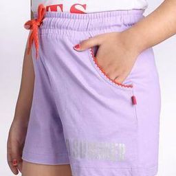 3pin Typographic Print Shorts with Elasticated Waist-picture-10