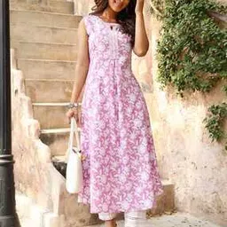 kimayra Women Floral A-line Kurta-picture-11