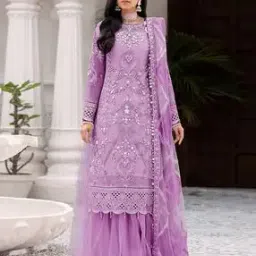 kaleesha fashion Women Embroidered 3-Piece Unstitched Dress Material-picture-22