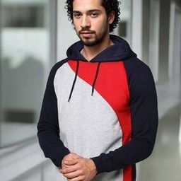the indian garage co Colourblock Slim Fit Hooded Sweatshirt-picture-33