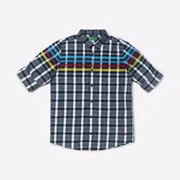 united colors of benetton Checked Cotton Shirt-picture-13